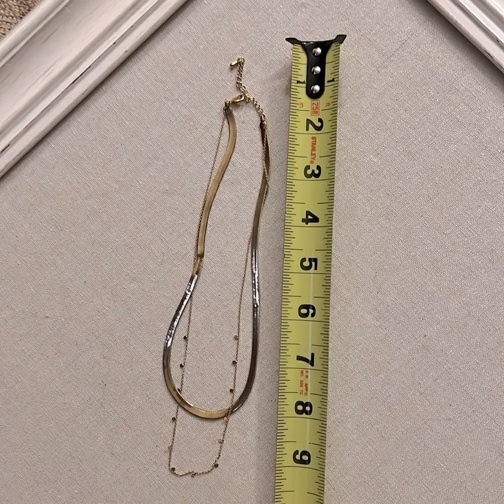 Double Layer Gold Chain With Second Chain W Littl… - image 6